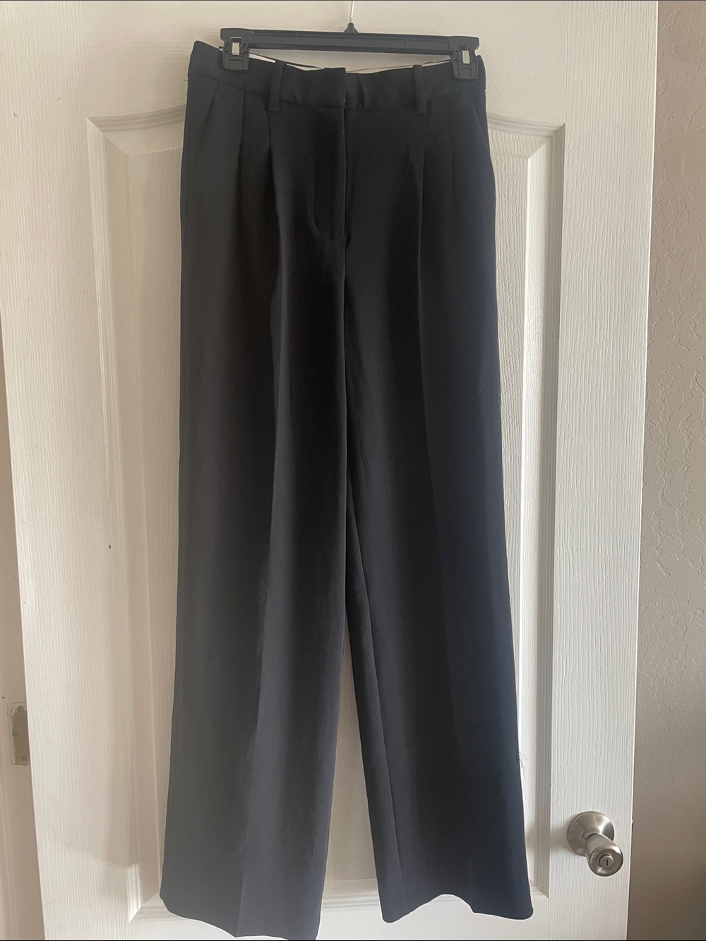 Wilfred Black Wide-Leg Pleated Trousers